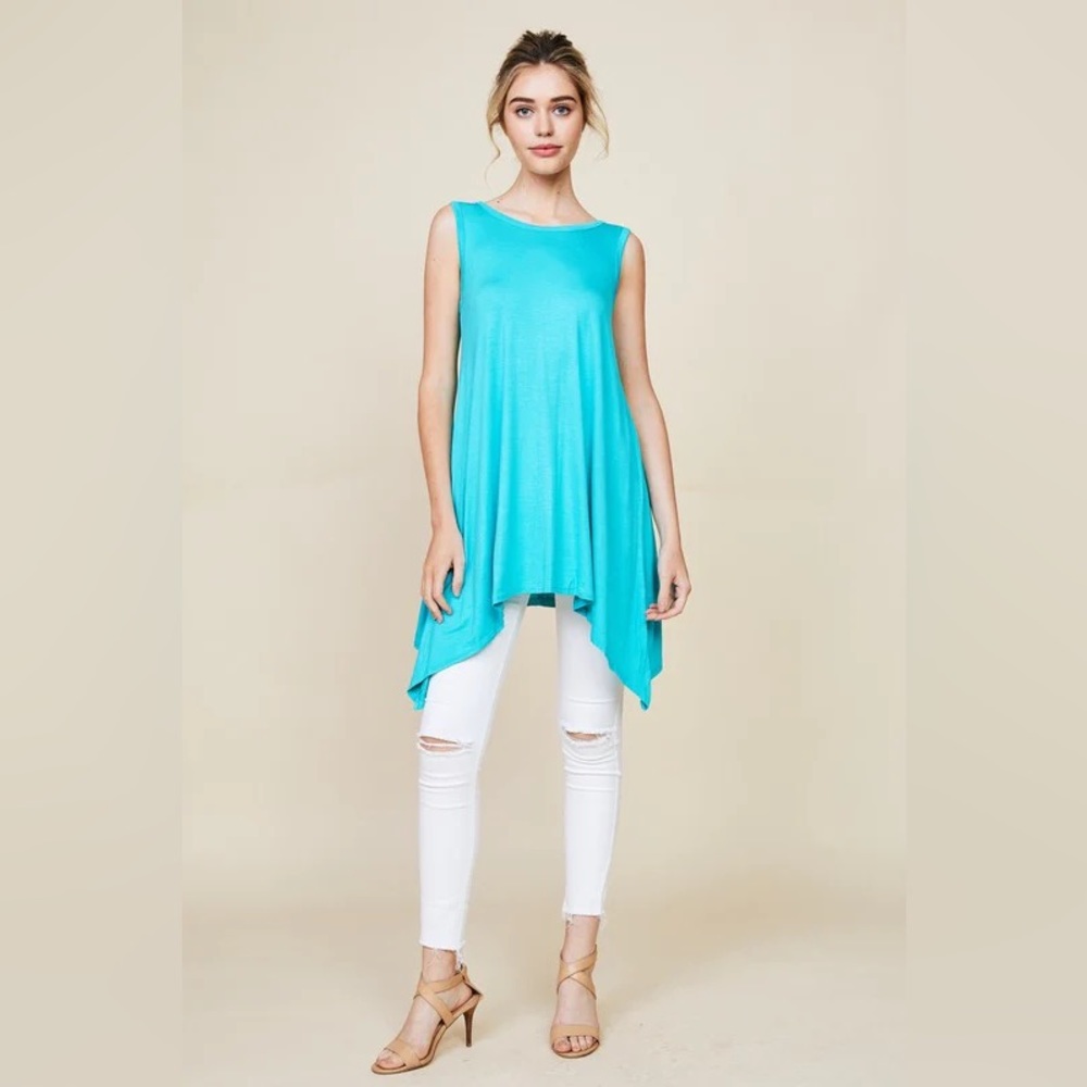 🌸 Blue Summer Sleeveless Top